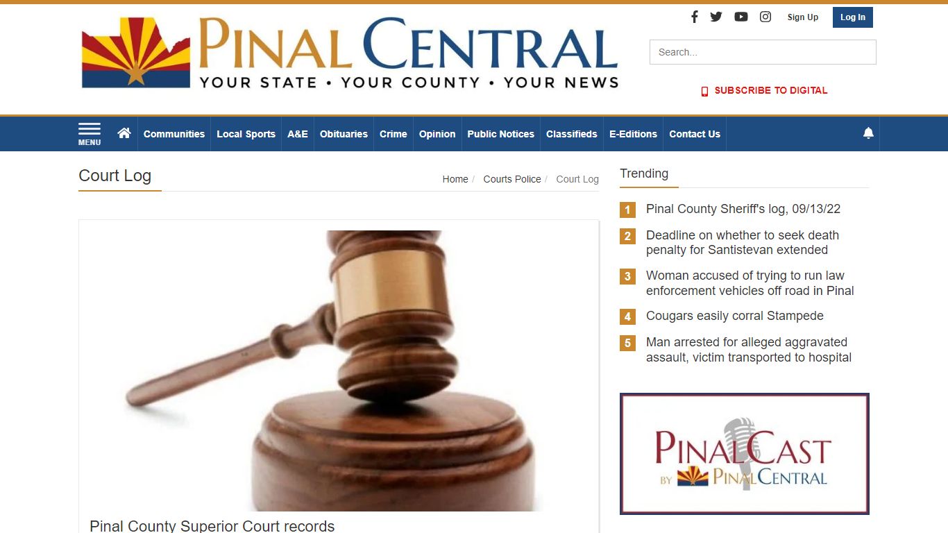 Court Log | pinalcentral.com